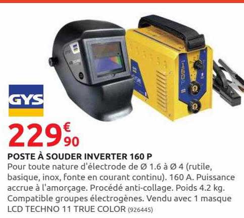 poste à souder inverter 160 p gys