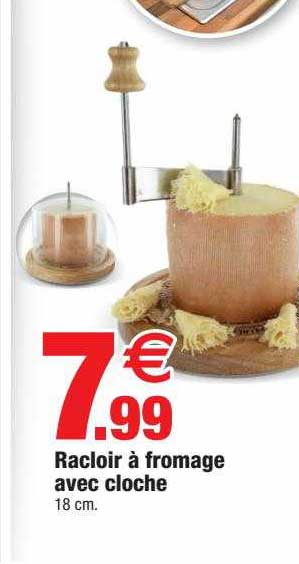 racloir à fromage avec cloche