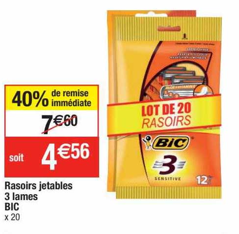 Rasoirs Jetables 3 Lames Bic
