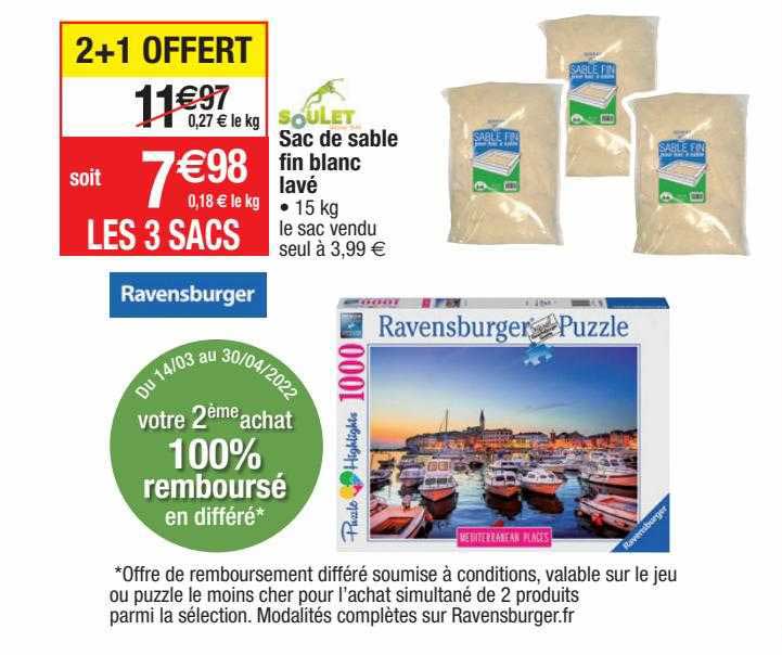 sac de sable fin blanc lavé