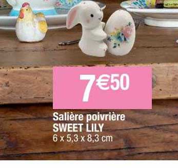 salière poivrière sweet lily