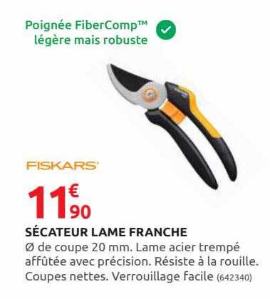 sécateur lame franche fiskars