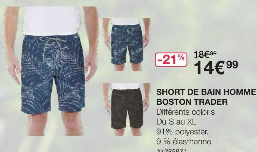 Short De Bain Homme Boston Trader