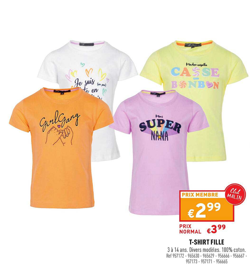 t-shirt fille