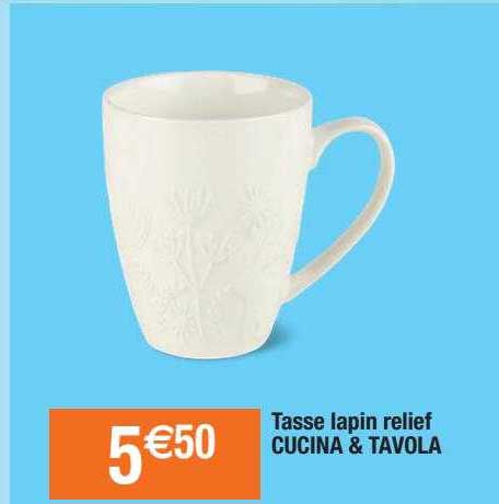 tasse lapin relief cucina & tavola