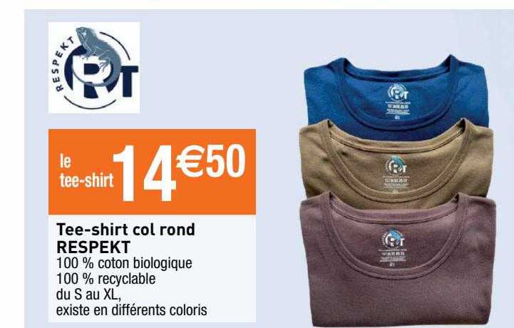 tee-shirt col rond respekt