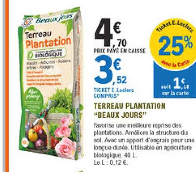 terreau plantation "beaux jours"