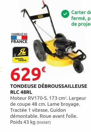 tondeuse débroussailleuse rlc 48rl