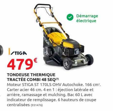 tondeuse thermique tractée combi 48 seq stiga