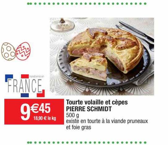 tourte volaille et cèpes pierre schmidt