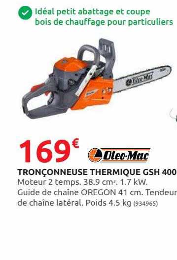 tronçonneuse thermique gsh 400 oléo-mac