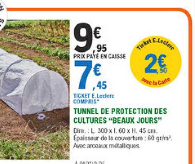 tunnel de protection des cultures "beaux jours"