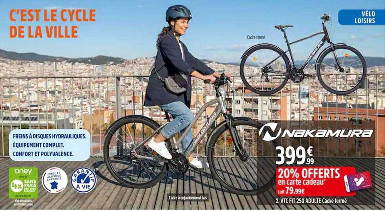 vtc fit 250 adulte cadre fermé nakamura