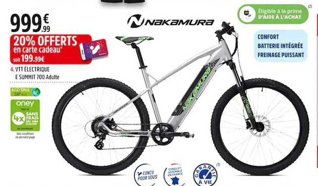 vtt électrique e summit 700 adulte nakamura