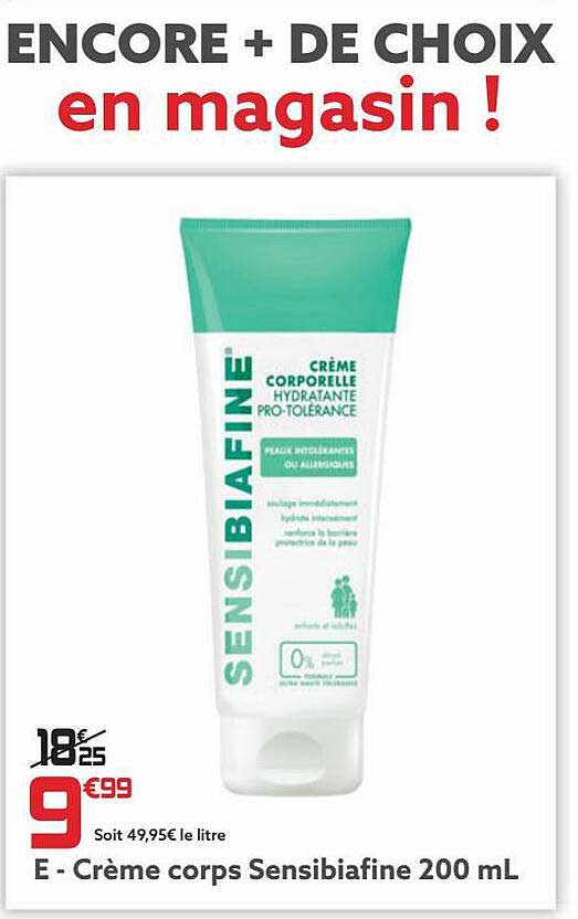 crème corps sensibiafine 200ml