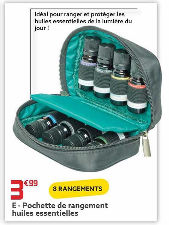 pochette de rangement huiles essentielles
