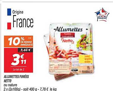 Allumettes Fumées Netto