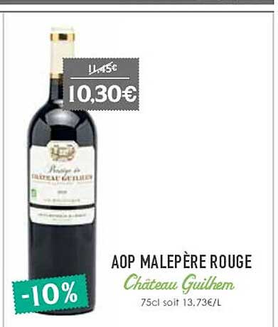 aop malepère rouge château guilhem