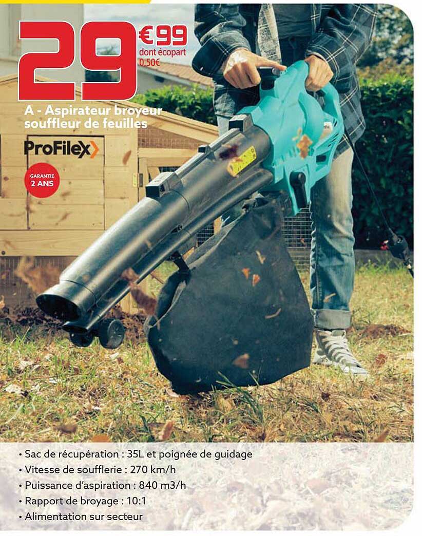 Aspirateur Broyeur Souffleur De Feuilles Profilex