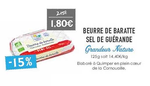 beurre de baratte sel de guérande grandeur nature