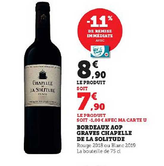 bordeaux aop graves chapelle de la solitude