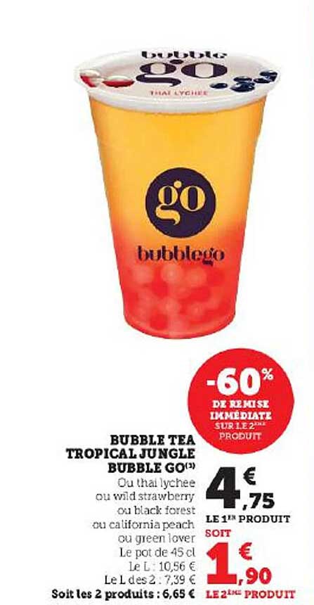 bubble tea tropical jungle bubble go