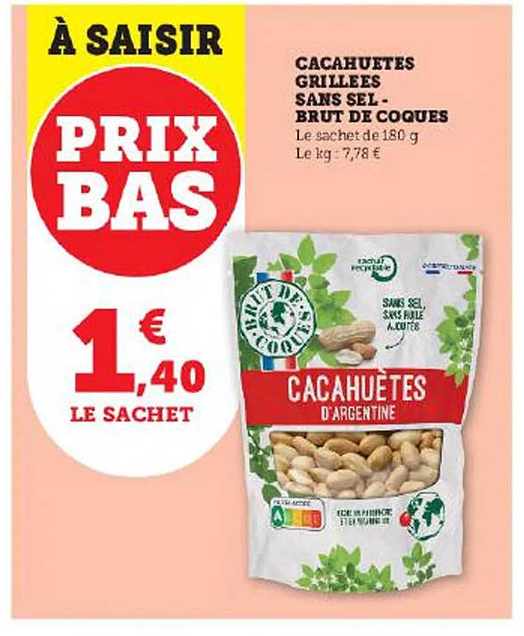 Cacahuètes Grillées Sans Sel - Brut De Coques