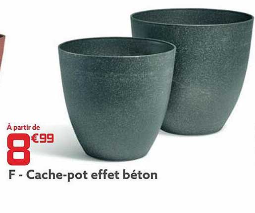 cache-pot effet béton