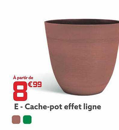 cache-pot effet ligne