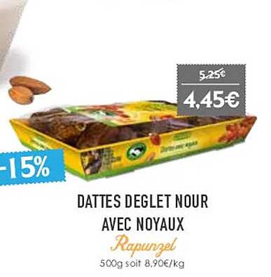 dattes deglet nour avec noyaux rapunzel