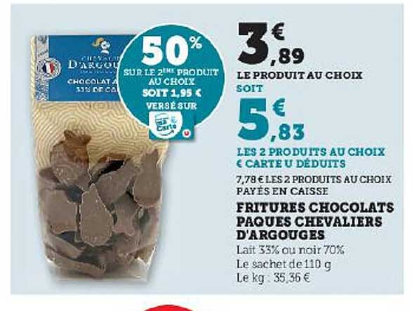 fritures chocolats pâques chevaliers d'argouges