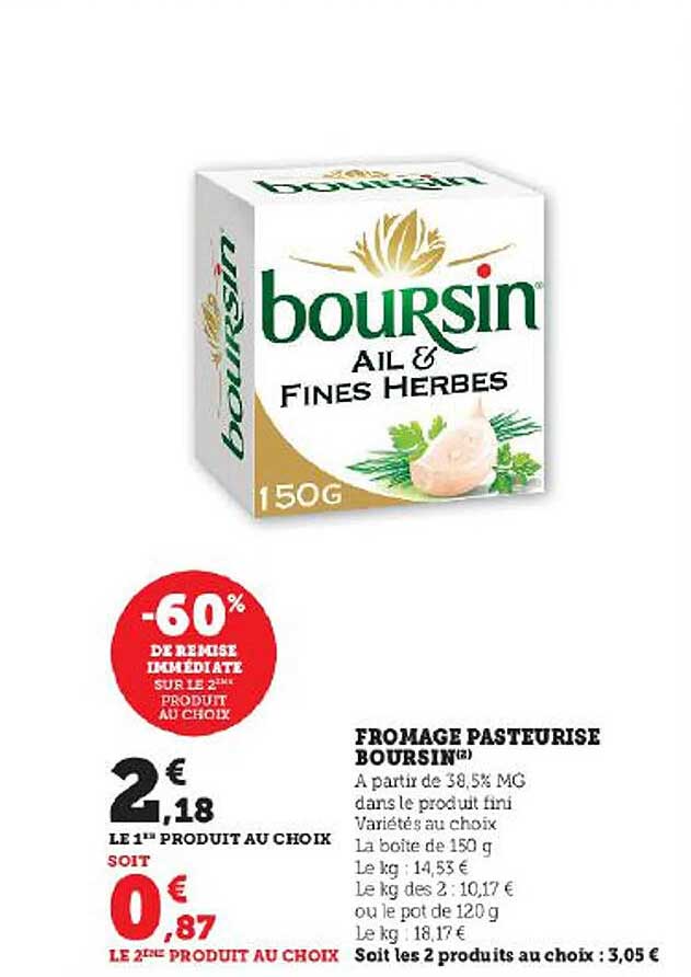 Fromage Pasteurisé Boursin