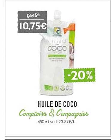 huile de coco comptoirs & compagnies