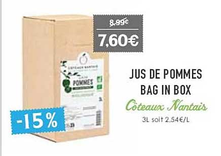 jus de pommes bag in box côteaux nantais