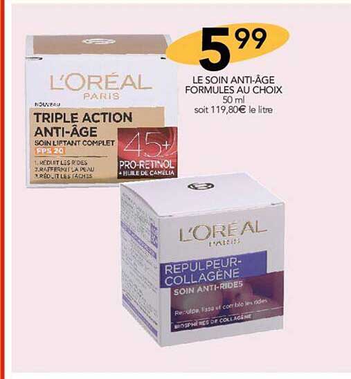 Le Soin Anti-âge Formules Au Choix L'oréal