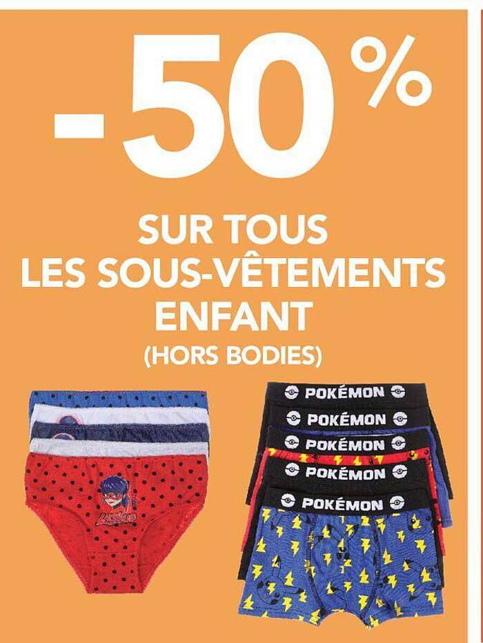 les sous-vêtements enfant