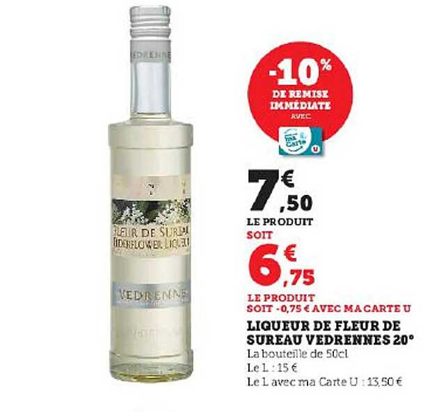 liqueur de fleur de sureau vedrennes 20°