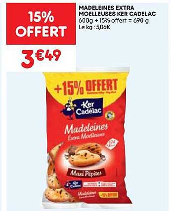 madeleines extra moelleuses ker cadélac