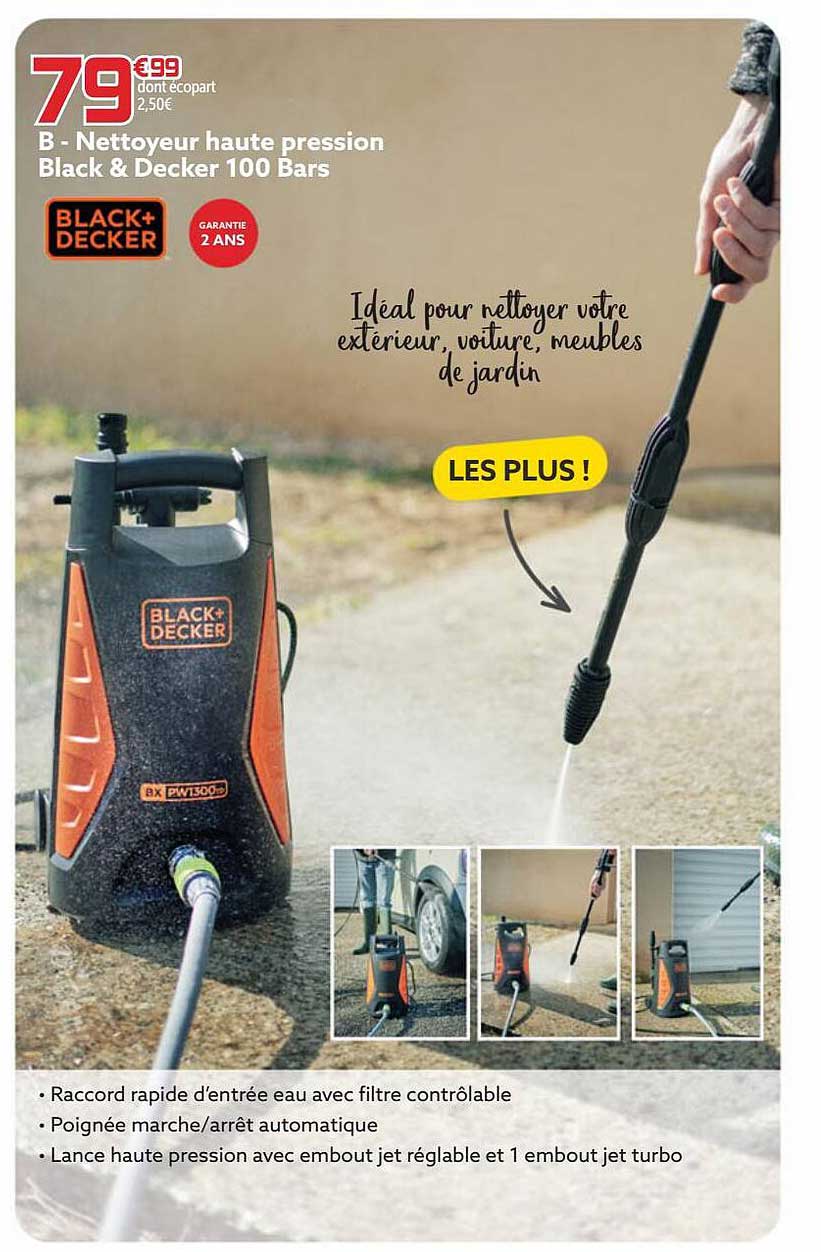 nettoyeur haute pression black & decker 100 bars