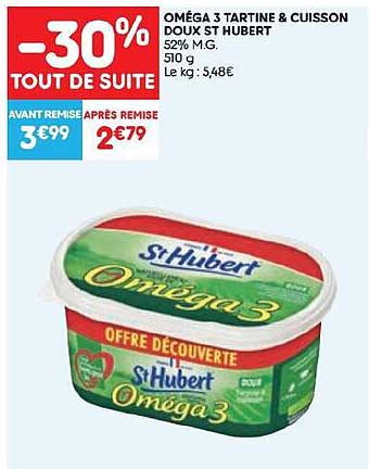 oméga 3 tartine & cuisson doux st hubert