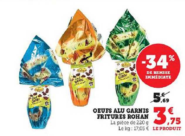 œufs alu garnis fritures rohan