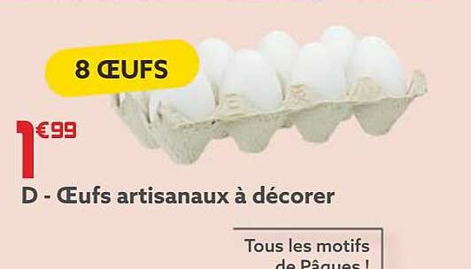 œufs artisanaux à décorer