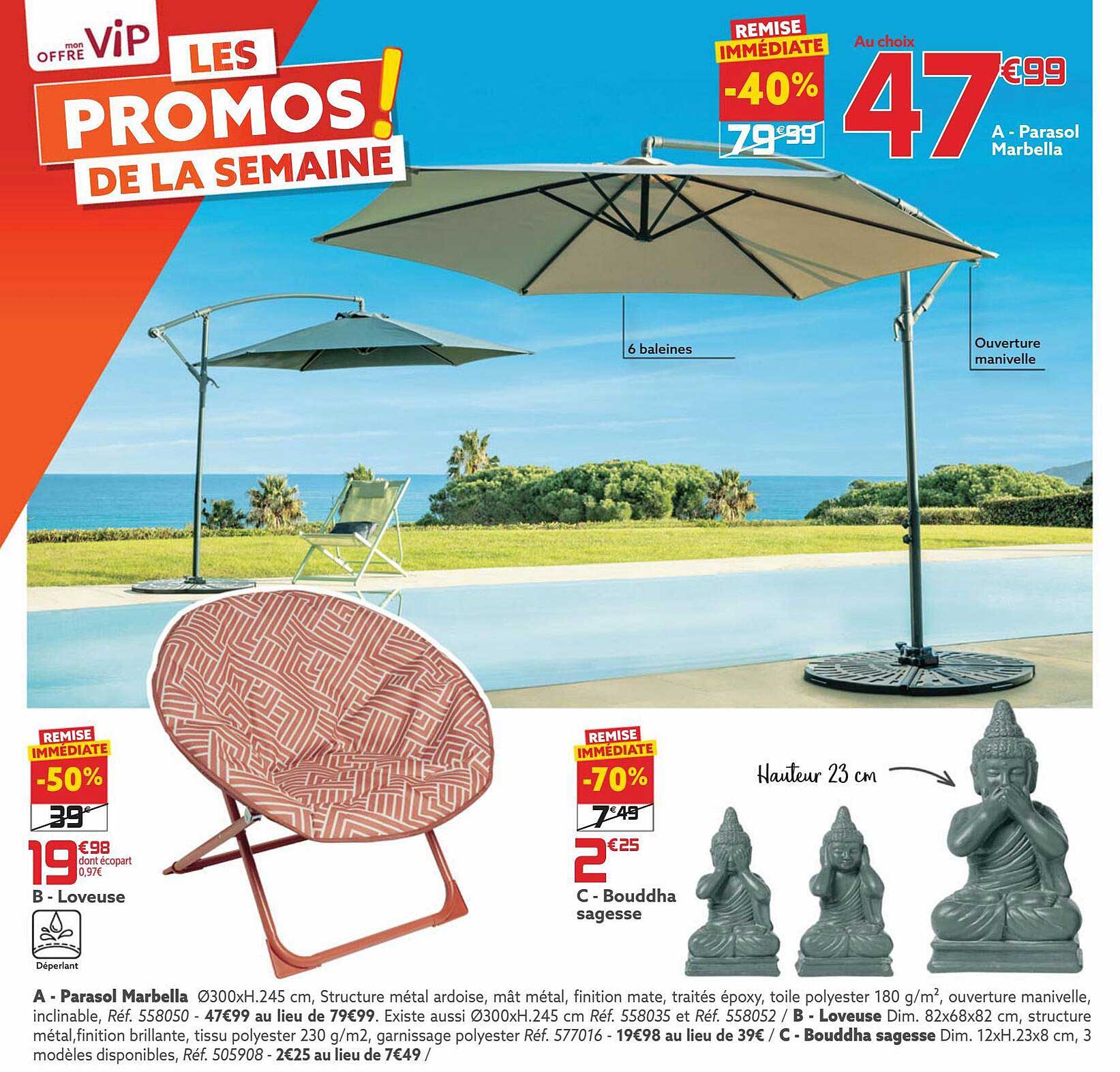 parasol marbella, loveuse, bouddha sagesse