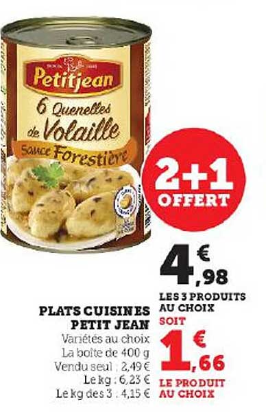 Plats Cuisinés Petit Jean