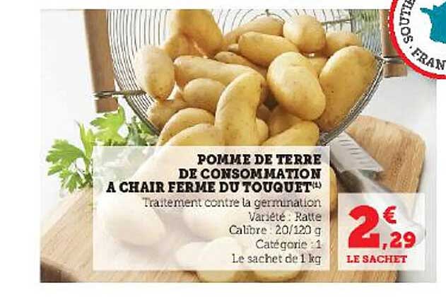 pomme de terre de consommation à chair ferme du touquet