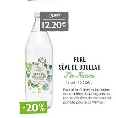 pure sève de bouleau fée nature