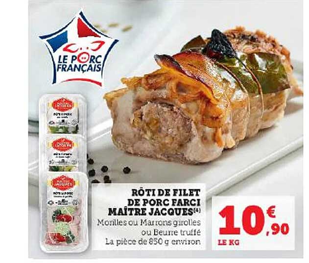 rôti de filet de porc farci maître jacques