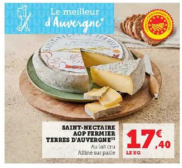 saint-nectaire aop fermier terres d'auvergne