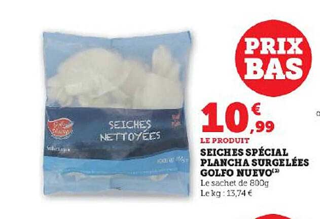 seiches spécial plancha surgelées golfo nuevo