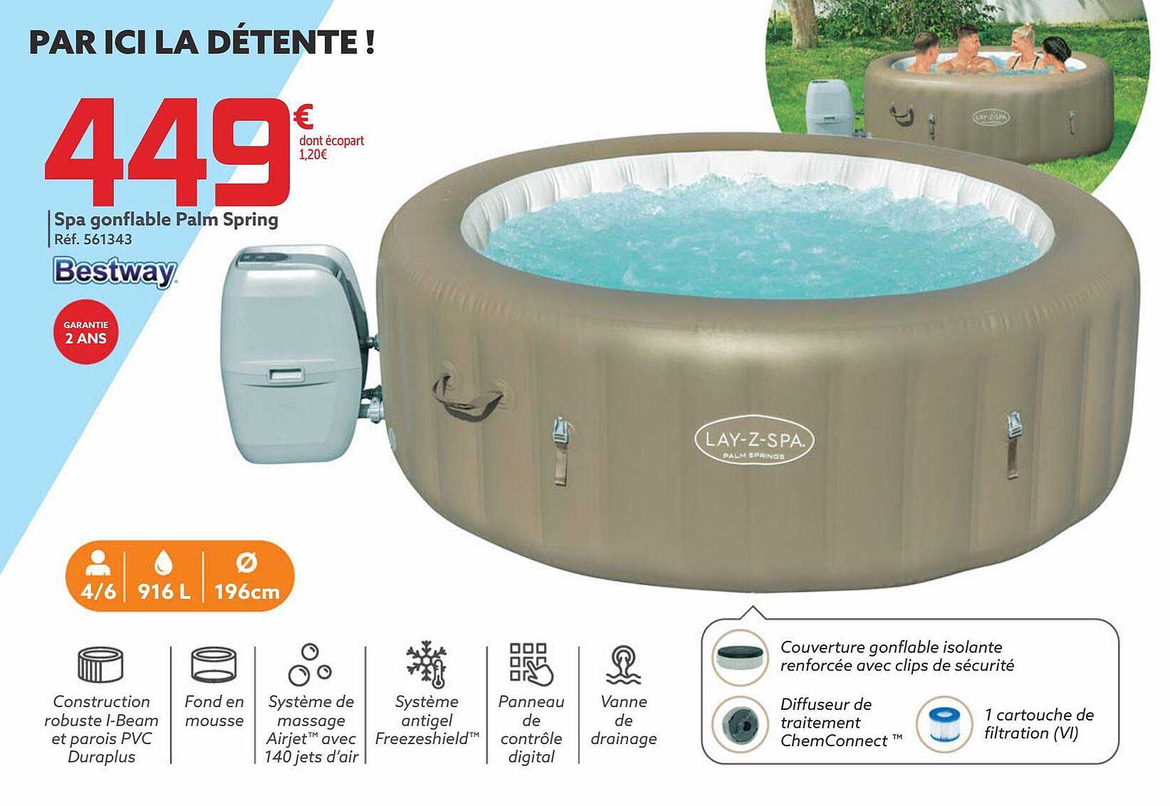 Spa Gonflable Palm Spring Bestway
